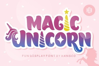 Magic Unicorn Fonts for Creative Design Projects