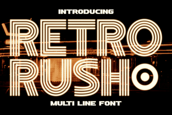 Design Projects with Retro Rush Font