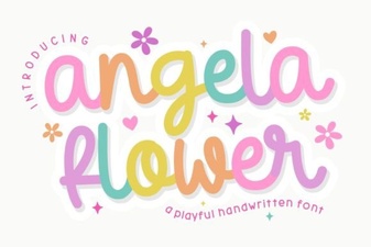 Angela Flower Font Design Ideas & Applications