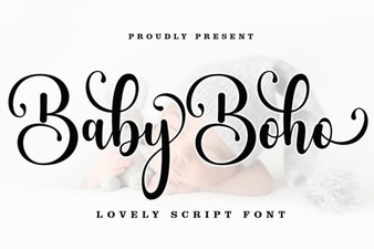 Baby Boho Fonts for Diy Nursery Decor