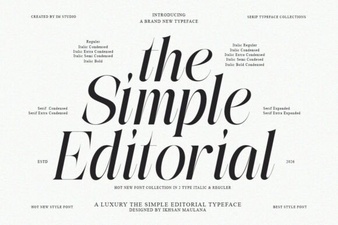 The Simple Editorial Font for Modern Design Projects